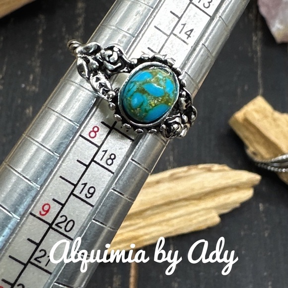 Alquimia Silver and Turquoise gem ring - Picture 2 of 7